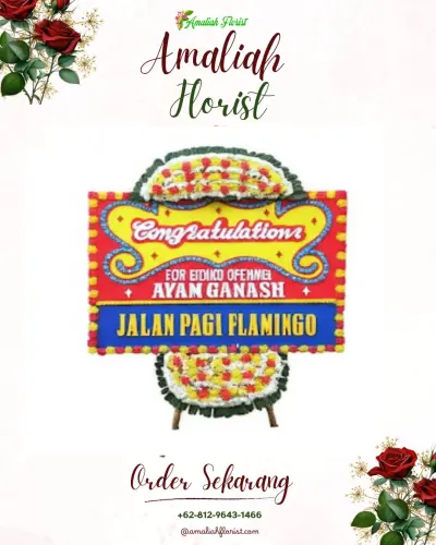 Bunga Papan Congratulation di Sier Rungkut Surabaya